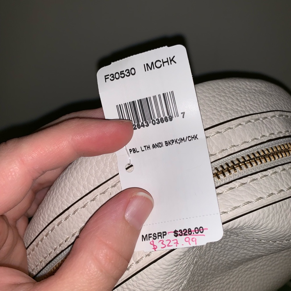 Coach White Leather Mini Backpack with Gold Hardware - Picture 5 of 9
